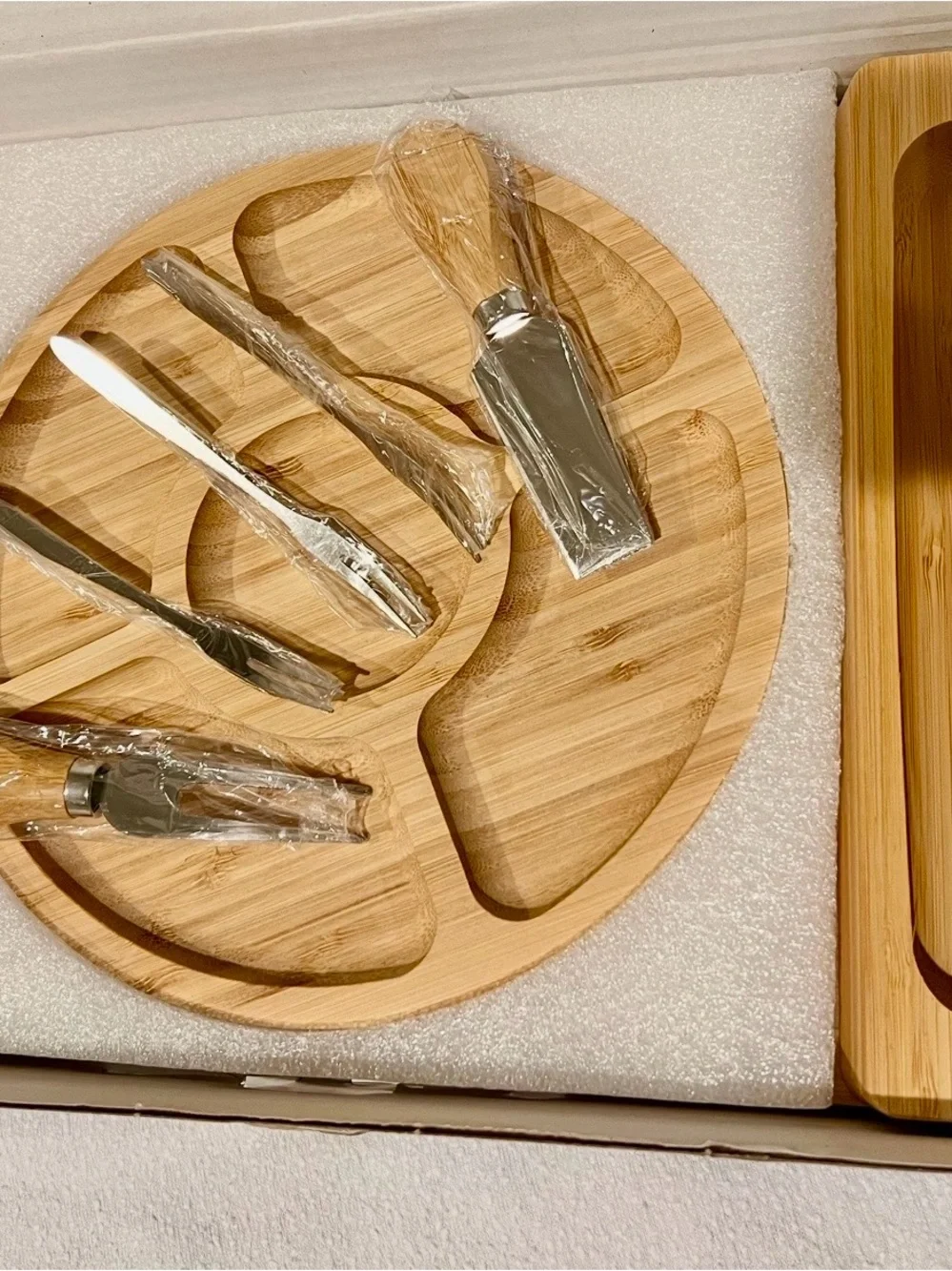 Bambüsi Collection Premium Bamboo Charcuterie Board Set - Natural Bamboo